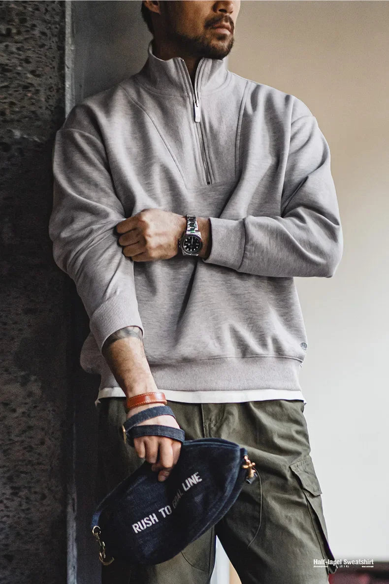MADUROZ – Modern Casual Quarter-Zip Sweater