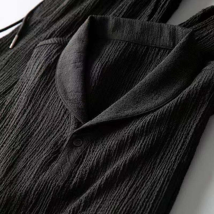 MATTEO – Linen V-Neck Lounge Set