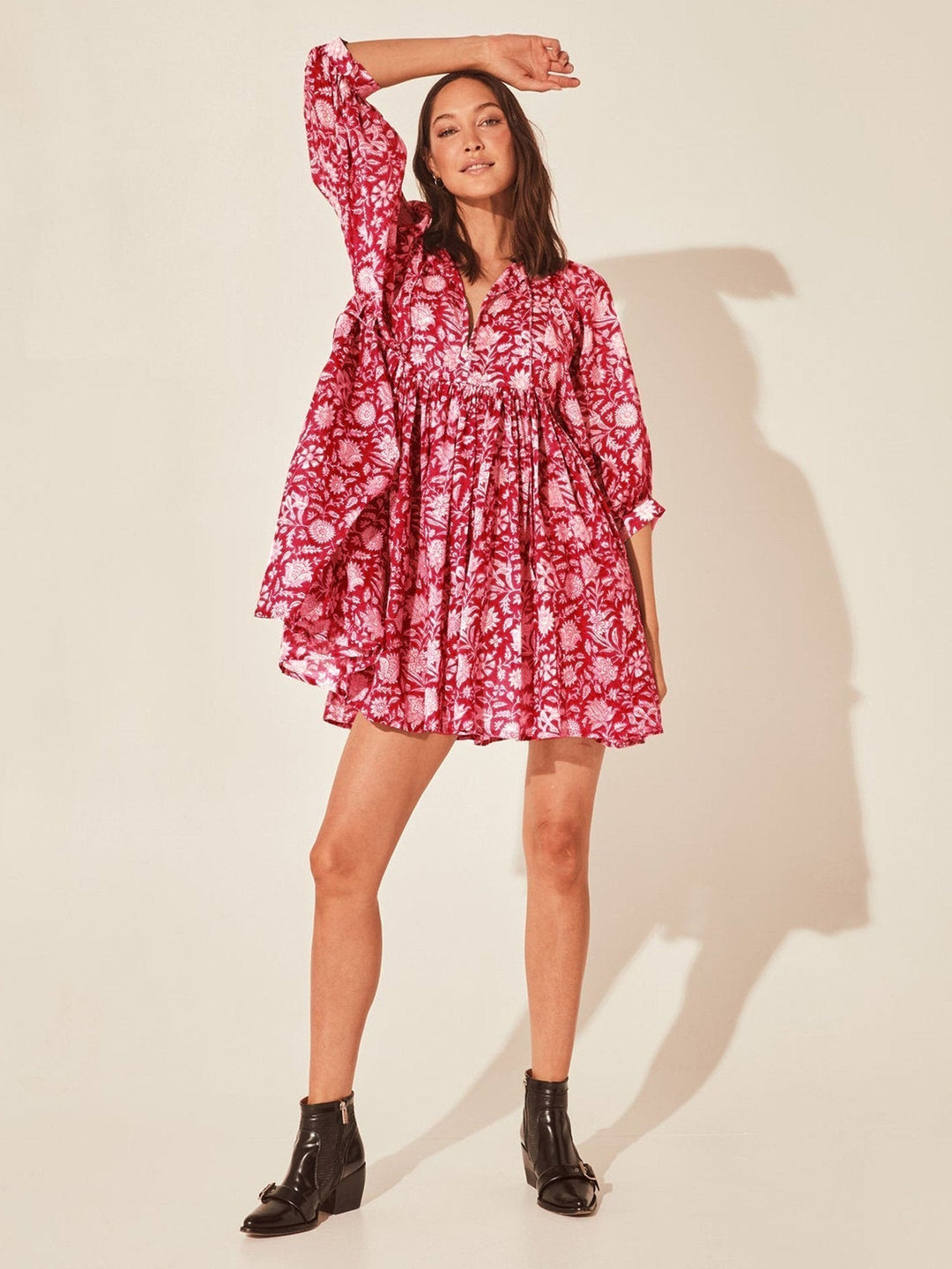 YUNE - Boho crochet-style mini dress