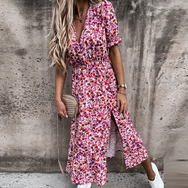 HANNAH – Floral Midi Summer Dress