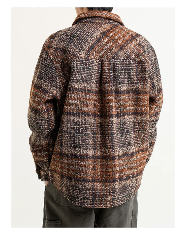 THATCHER – Men's Wool Shirt Jacket with Suede Finish