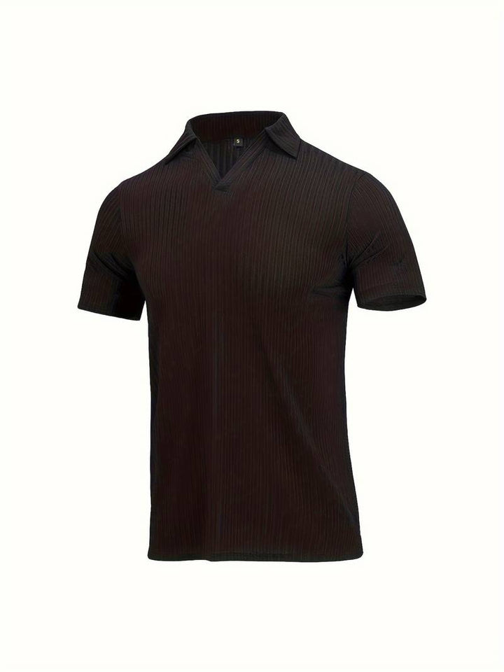 RIBBERY - Men's Ribbed Polo Shirt