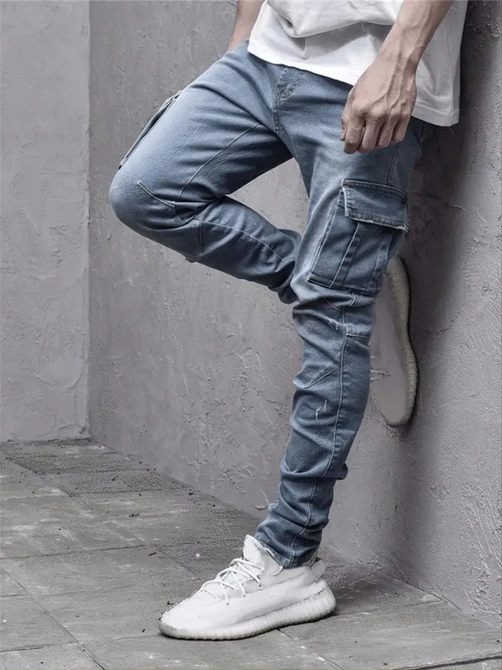 CORTEZ - Men's Skinny Fit Cargo Jeans