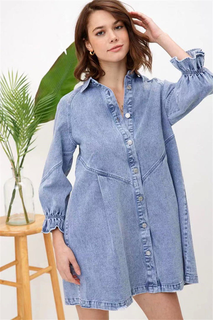 ISADOR – Button-Up Denim Dress