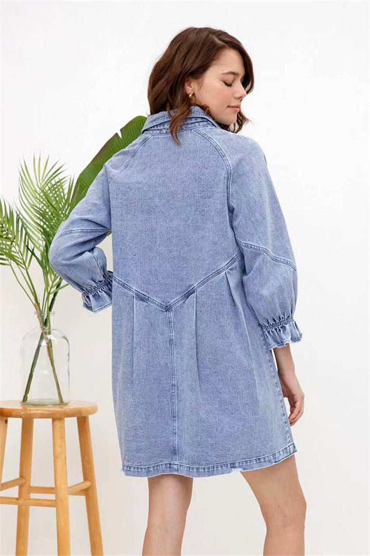 ISADOR – Button-Up Denim Dress