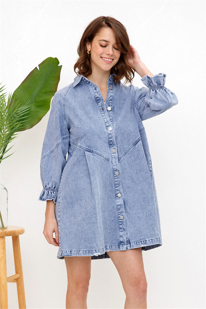 ISADOR – Button-Up Denim Dress