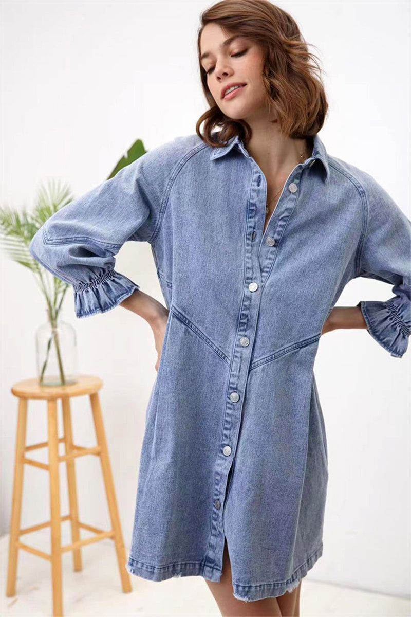 ISADOR – Button-Up Denim Dress