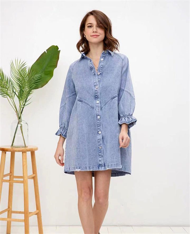 ISADOR – Button-Up Denim Dress