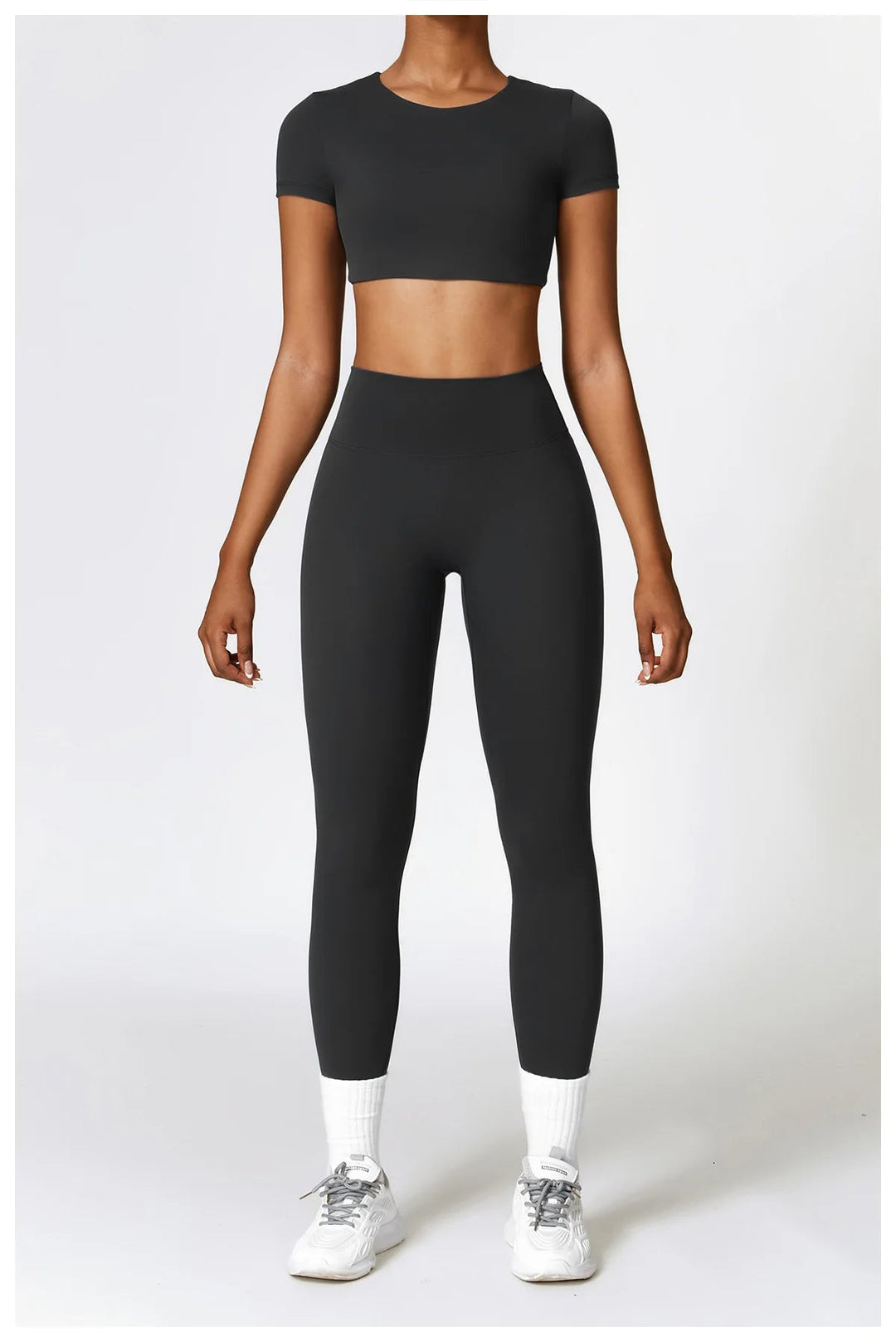 ACTIVE - Seamless Yoga Set With Crop Top
