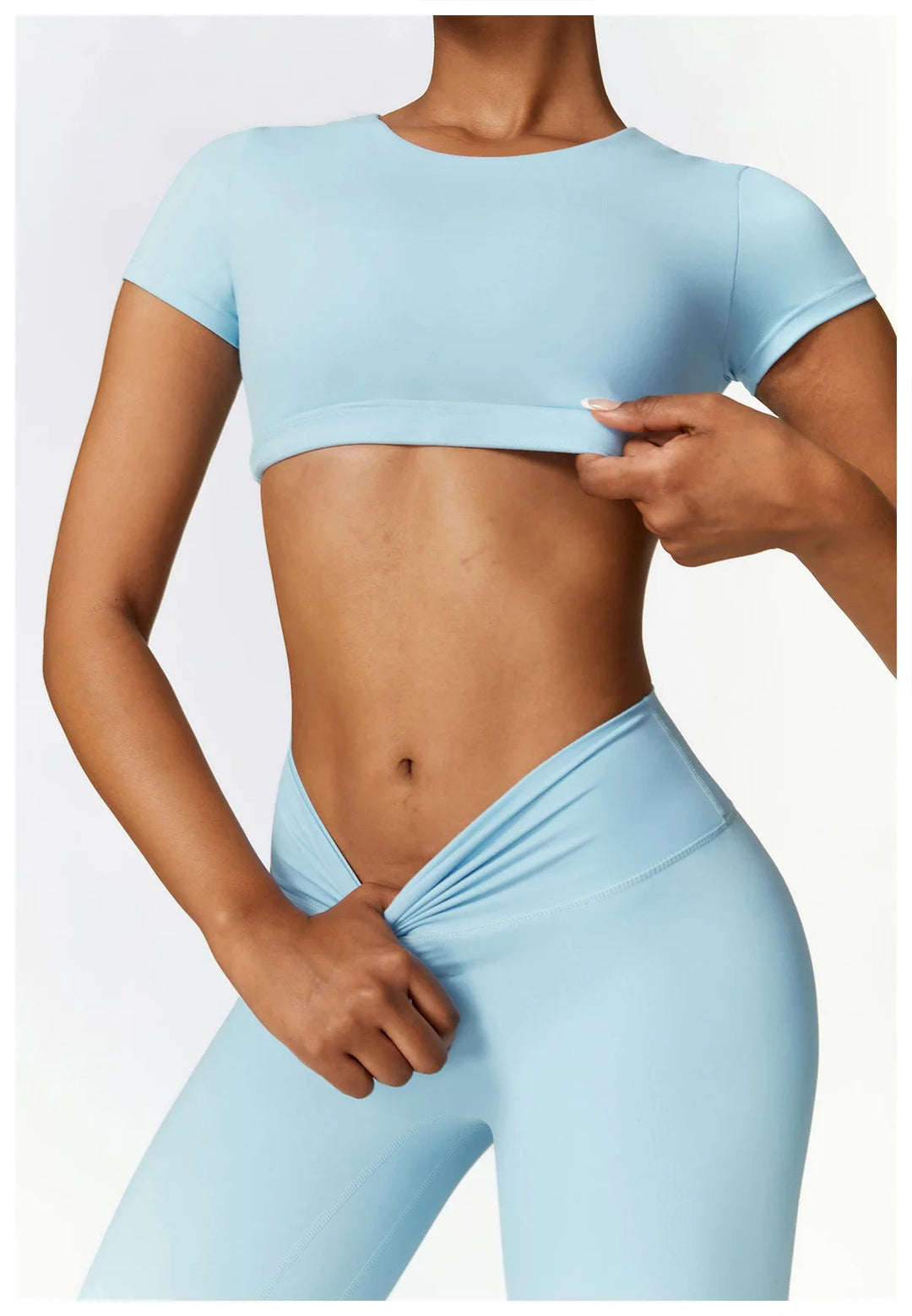 ACTIVE - Seamless Yoga Set With Crop Top
