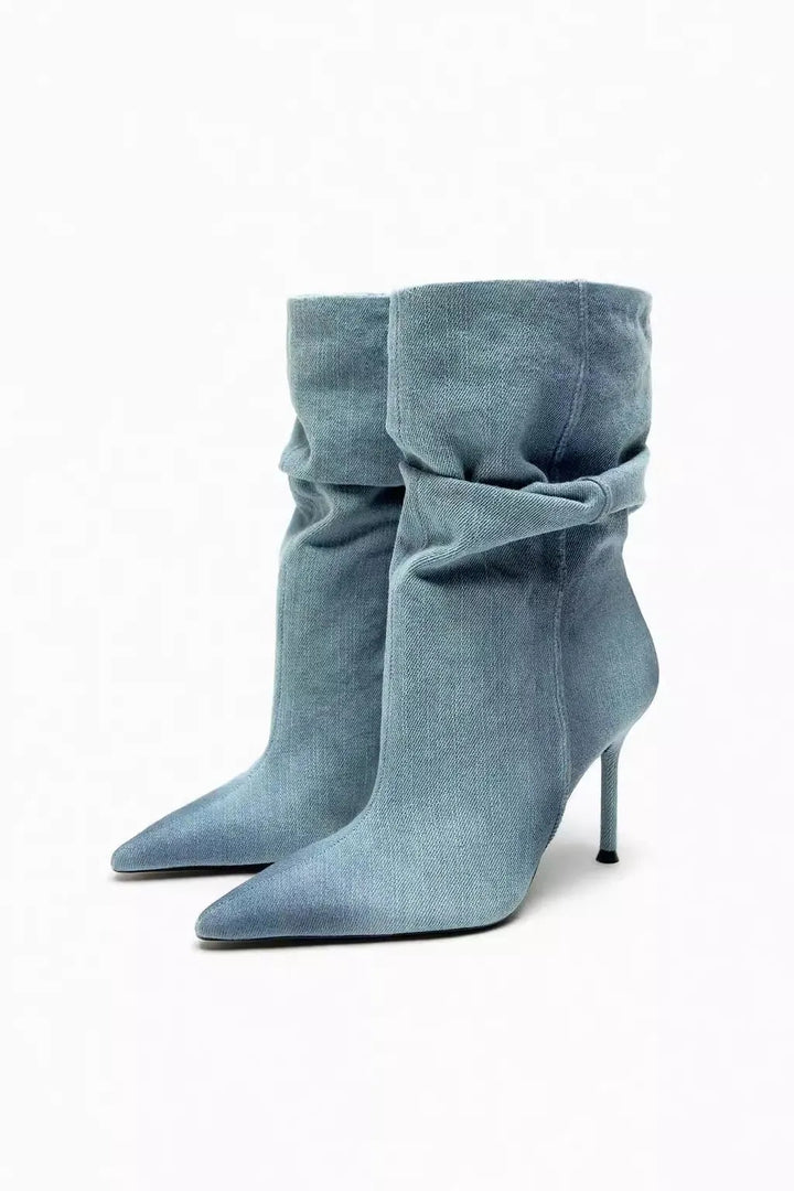 ARAYA – Denim High Heel Boots