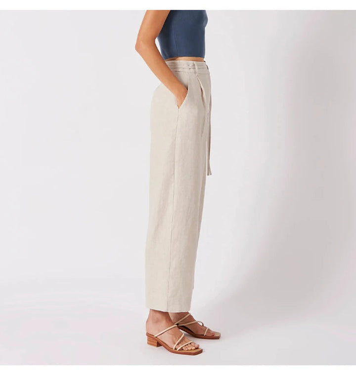 DELLA - Linen Wide-Leg Trousers