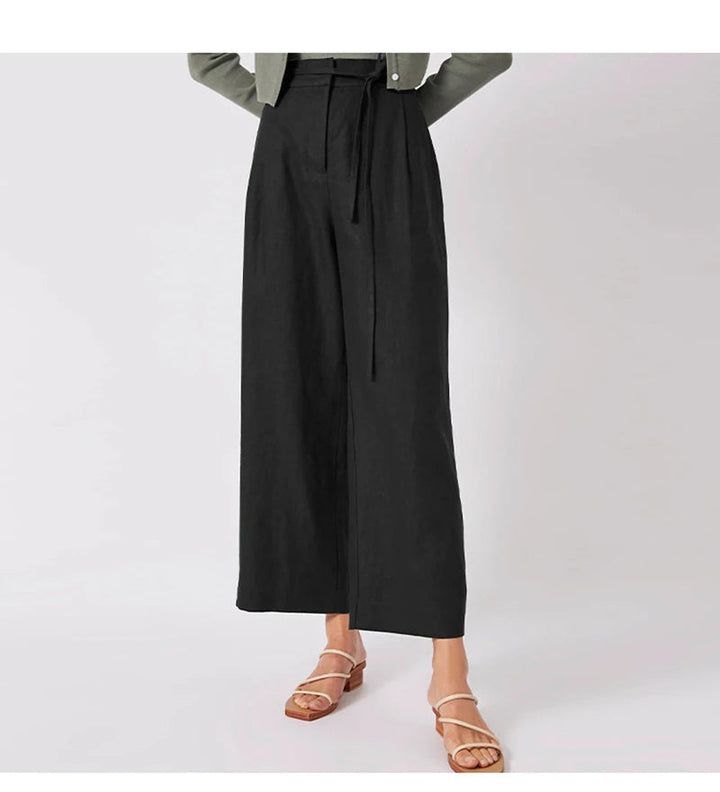 DELLA - Linen Wide-Leg Trousers