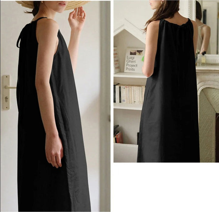 ANIMA – Linen Halterneck Midi Dress