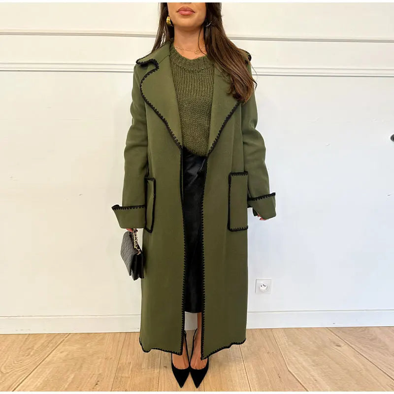 DAILA - Women's Longline Military Trench Coat