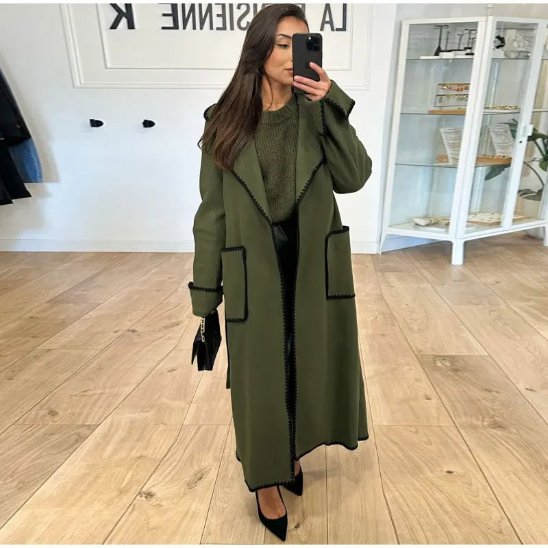 DAILA - Women's Longline Military Trench Coat