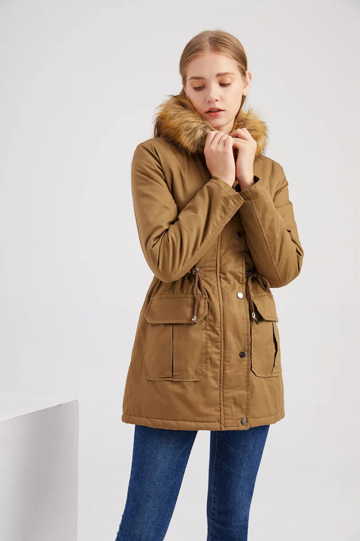 CELLIE -  Women's Faux Fur Hooded Winter Parka