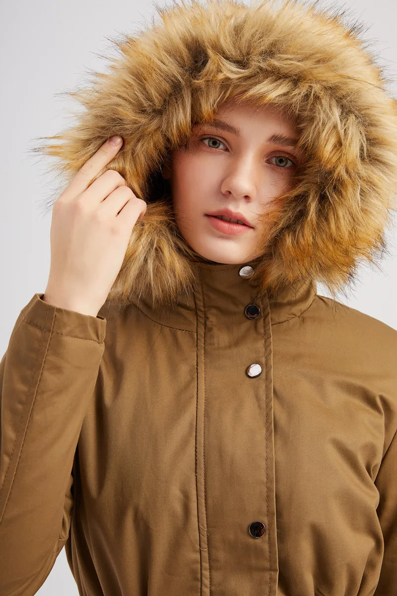 CELLIE -  Women's Faux Fur Hooded Winter Parka