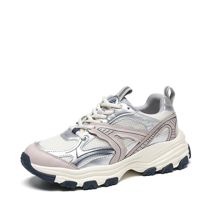 LYRA – Women's Leather-Mesh Platform Sneakers