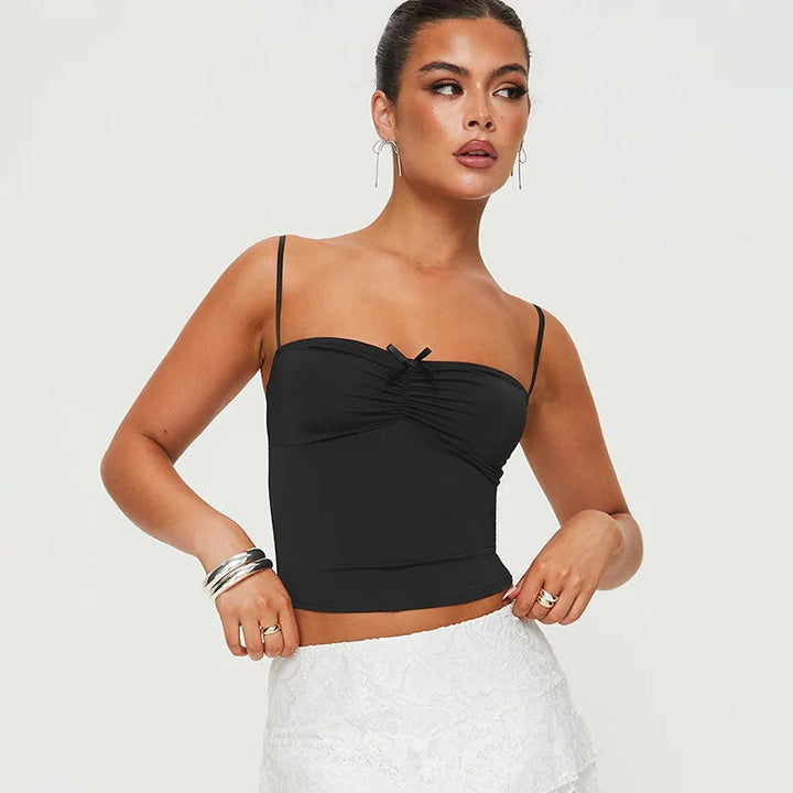 ORIEL -  Black Cinched Bust Camisole