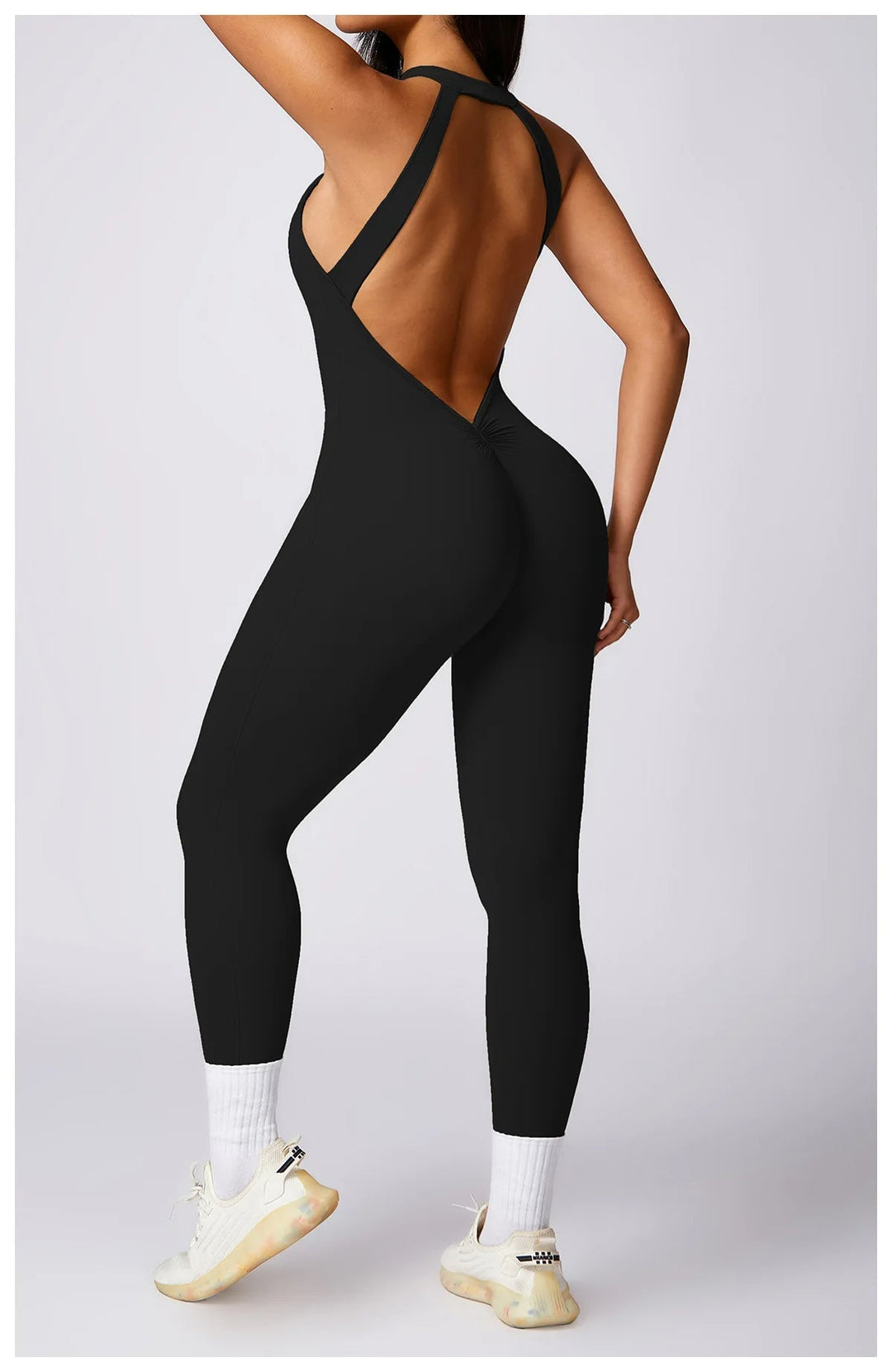 ACTIVE - High-Neck Cut-Out Yoga Jumpsuit
