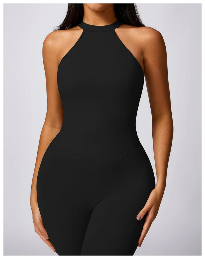 ACTIVE - High-Neck Cut-Out Yoga Jumpsuit