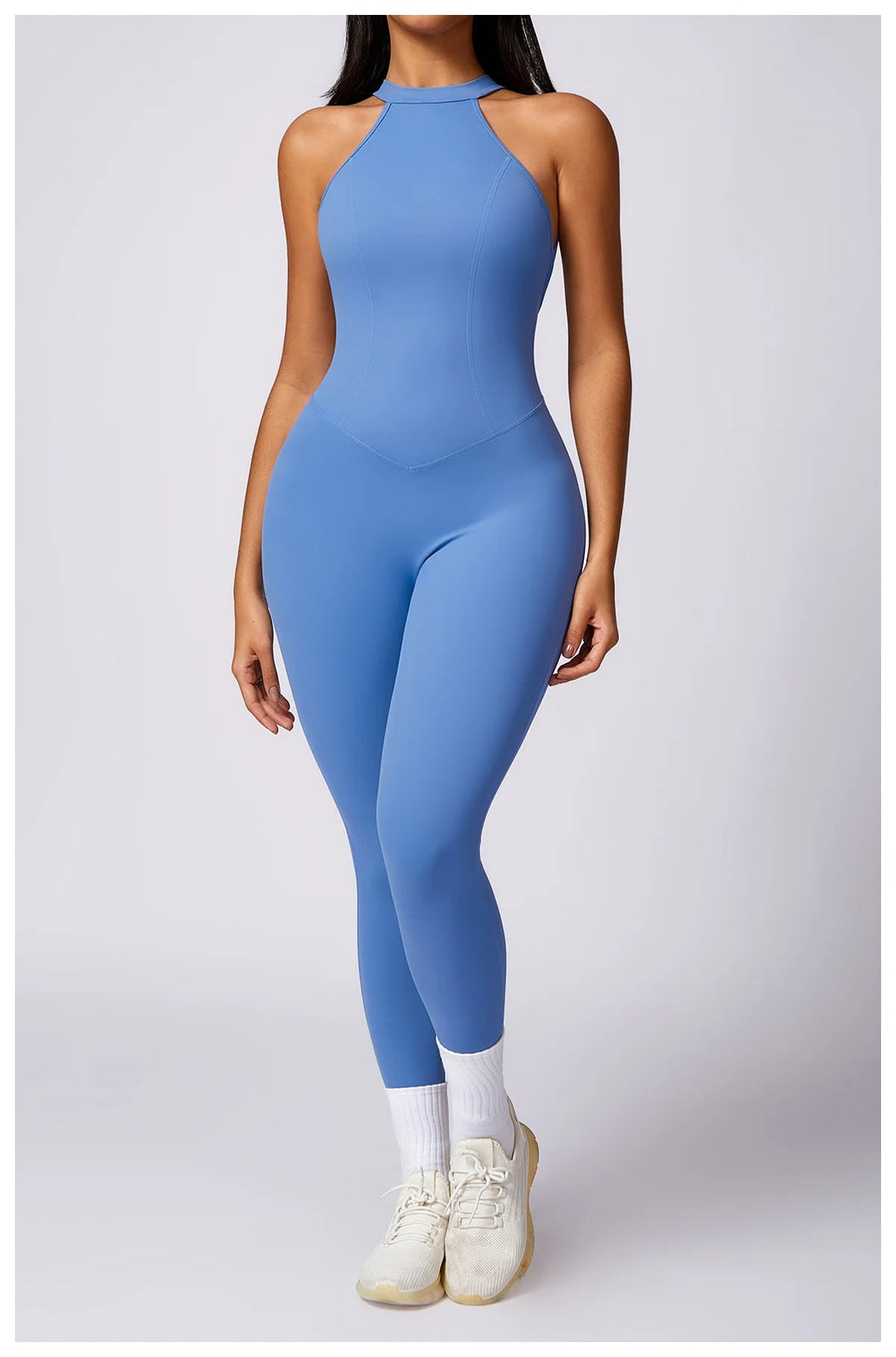 ACTIVE - High-Neck Cut-Out Yoga Jumpsuit