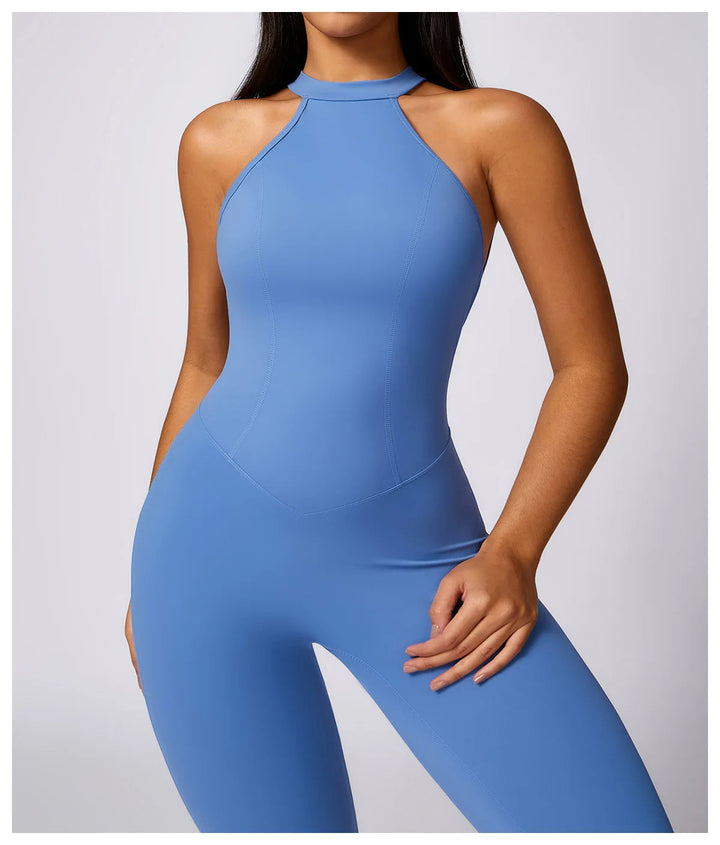 ACTIVE - High-Neck Cut-Out Yoga Jumpsuit
