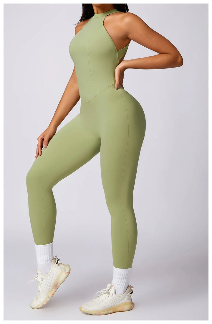 ACTIVE - High-Neck Cut-Out Yoga Jumpsuit