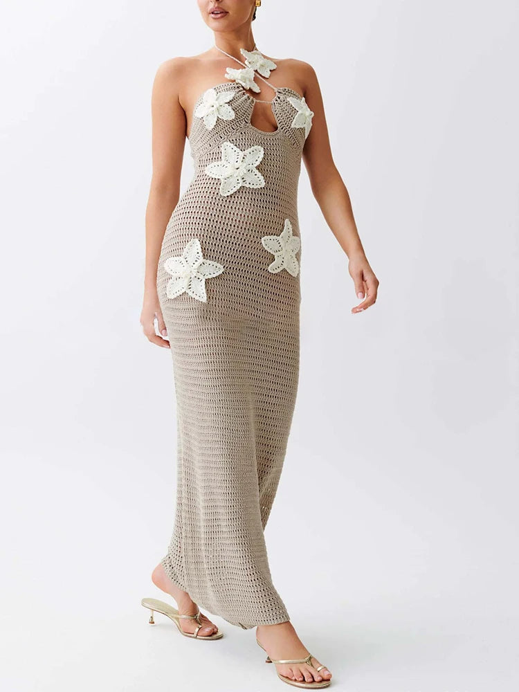 LYRA – Crochet Knit Maxi Dress