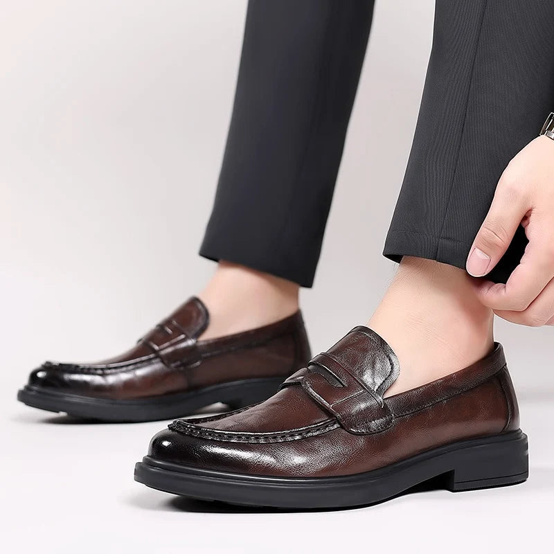 MILO – Sleek Leather Oxford Loafers