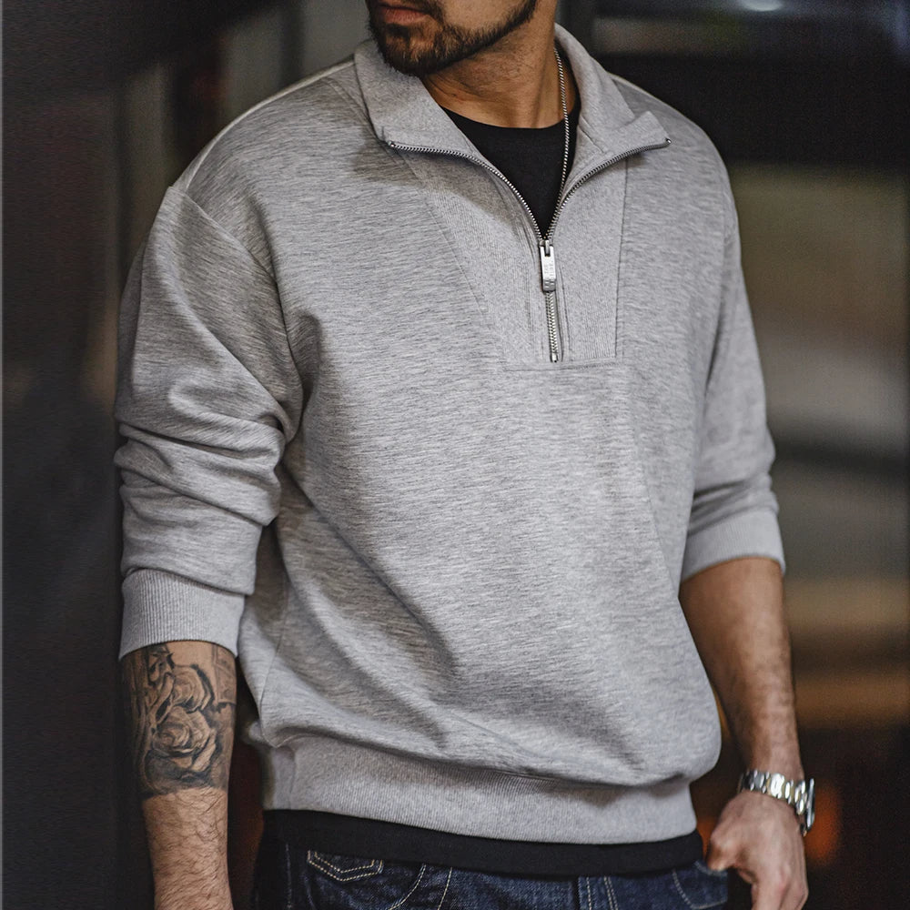 MADUROZ – Modern Casual Quarter-Zip Sweater
