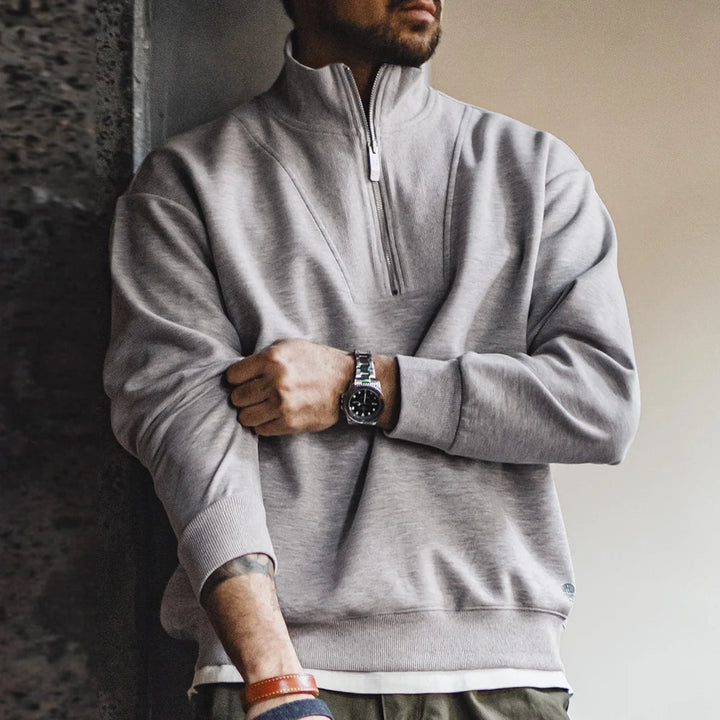 MADUROZ – Modern Casual Quarter-Zip Sweater