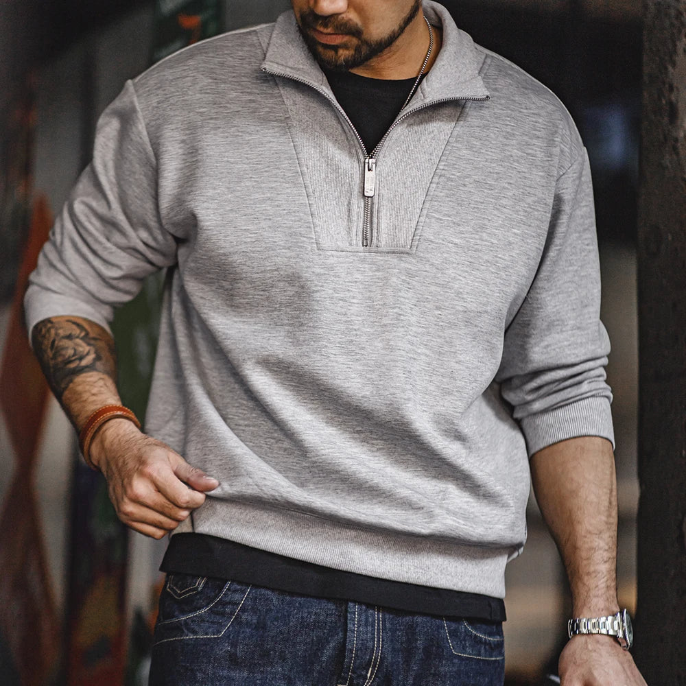 MADUROZ – Modern Casual Quarter-Zip Sweater