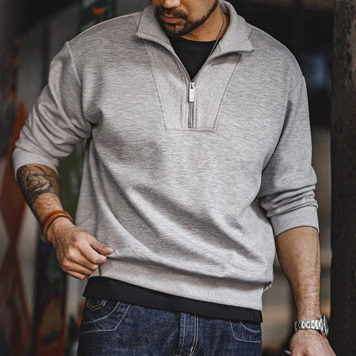MADUROZ – Modern Casual Quarter-Zip Sweater