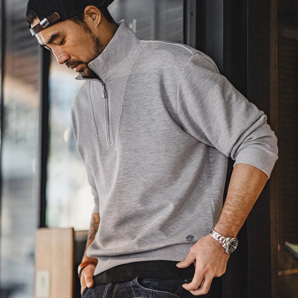 MADUROZ – Modern Casual Quarter-Zip Sweater