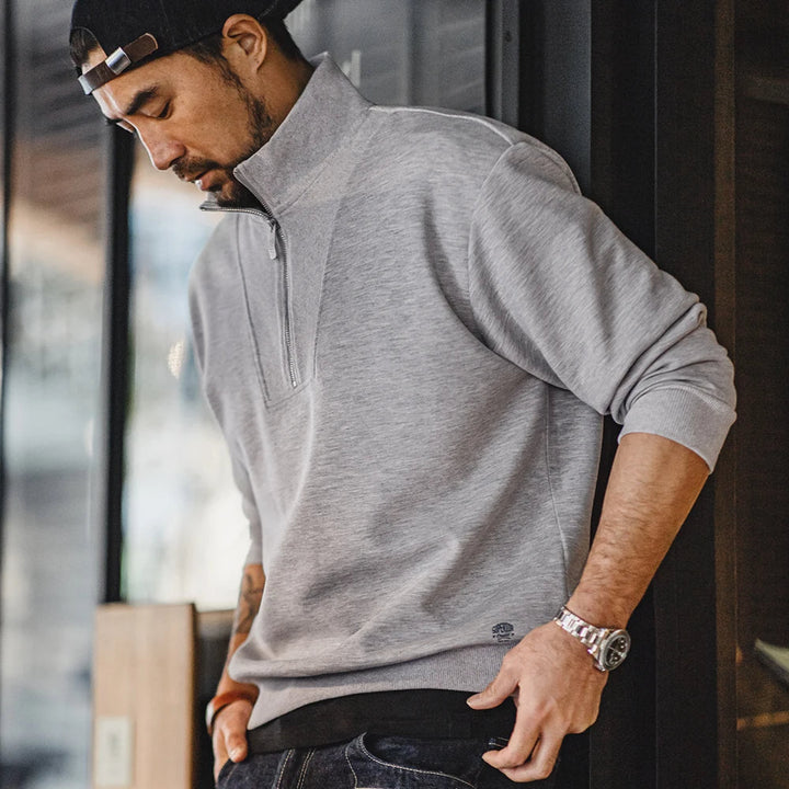 MADUROZ – Modern Casual Quarter-Zip Sweater