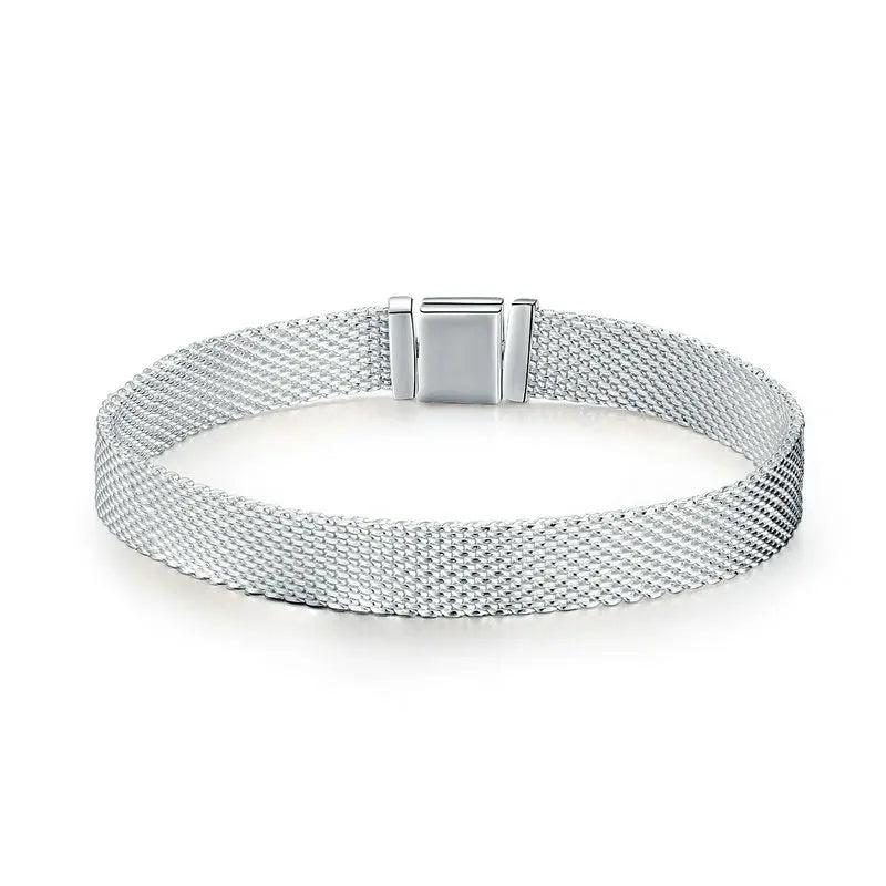 SAPHIRA - Sterling Silver Mesh Bracelet