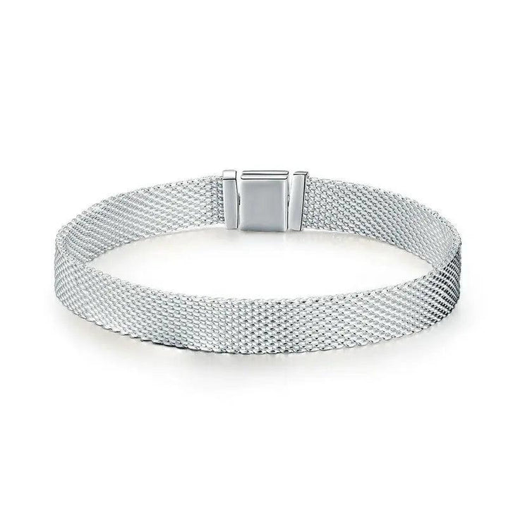 SAPHIRA - Sterling Silver Mesh Bracelet
