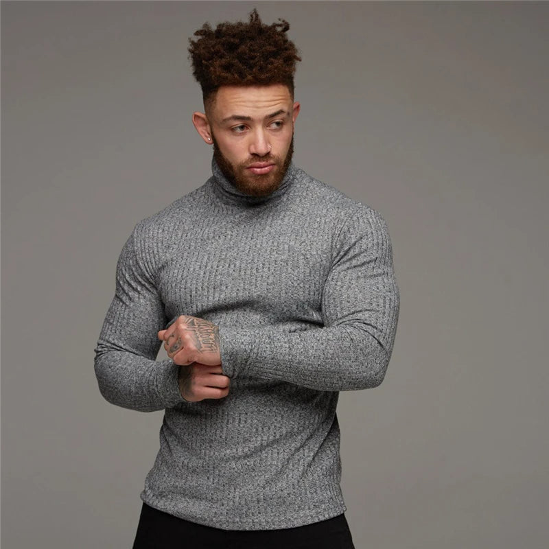 ANDREI – Ribbed Turtleneck Knit for Men