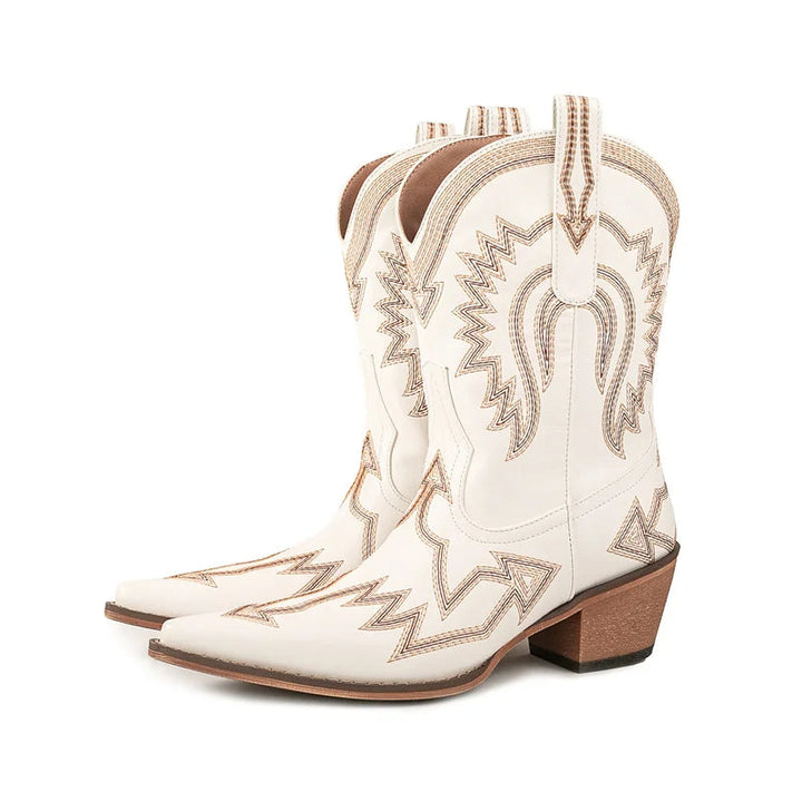 HAYL - Women's Classic Leather Cowboy Boots