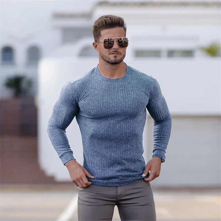 DAN - Men's Ribbed Turtleneck Muscle Tee