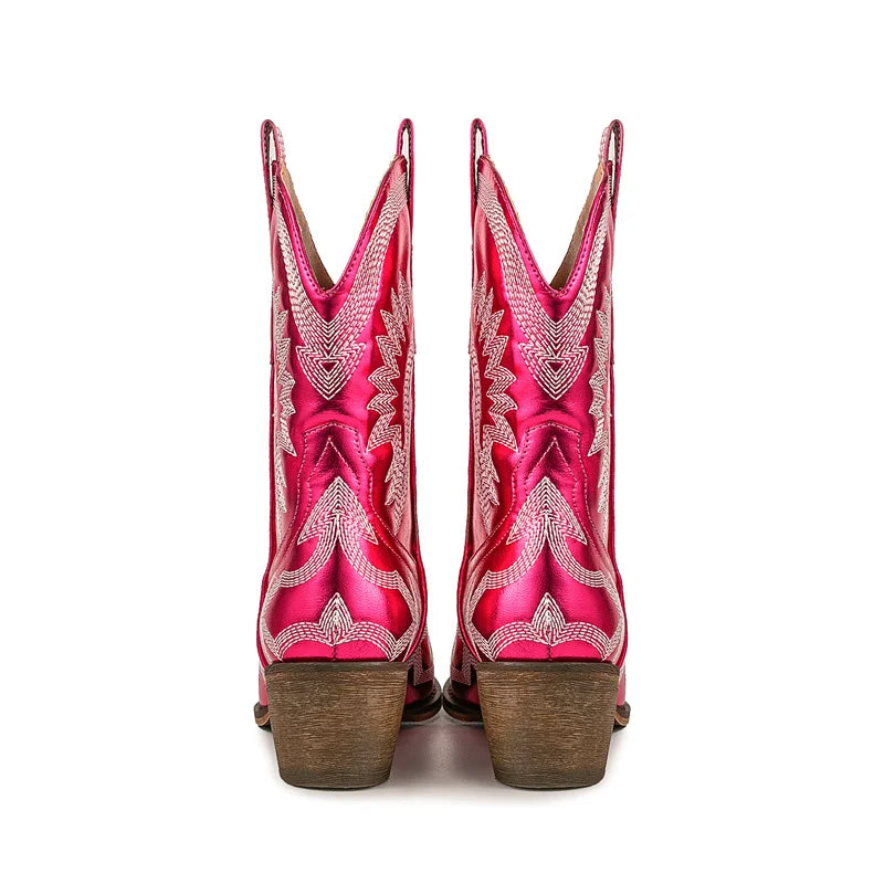 HAYL - Women's Classic Leather Cowboy Boots