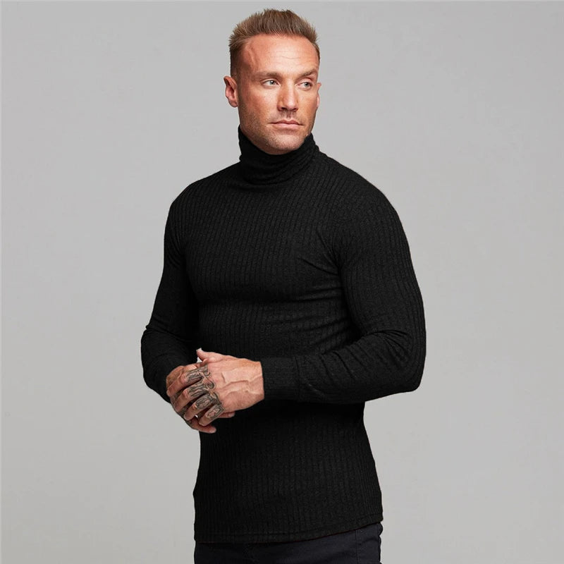 ANDREI – Ribbed Turtleneck Knit for Men