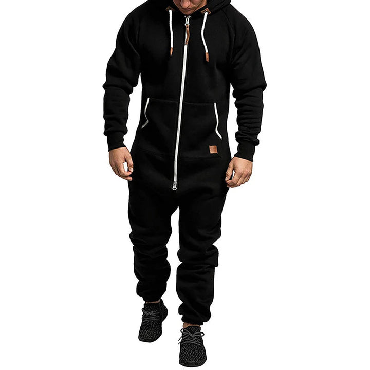 DERICK  - Men’s Zip-Up Hooded Jumpsuit