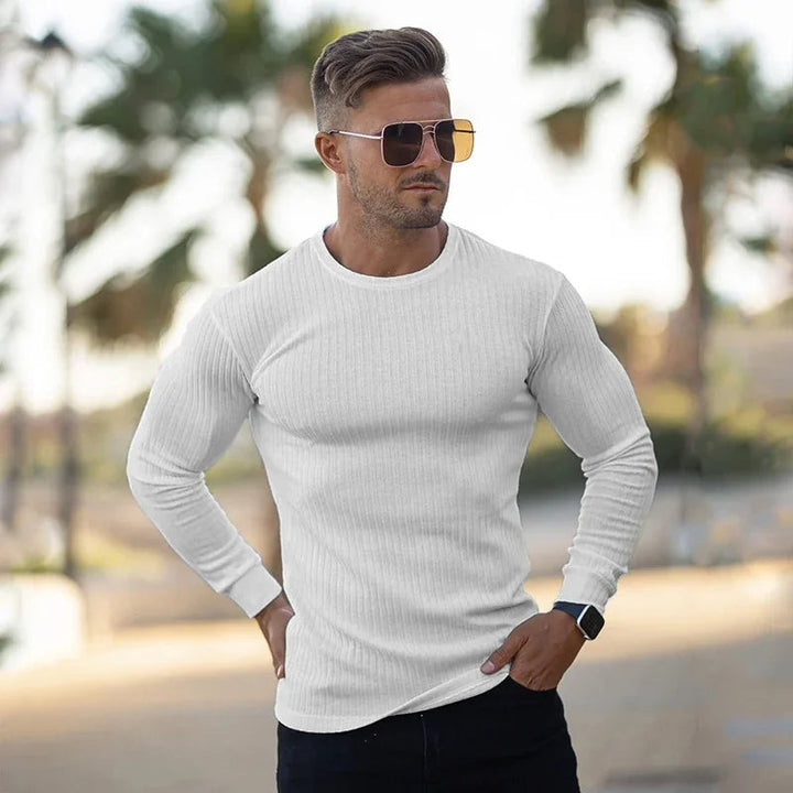 DAN - Men's Ribbed Turtleneck Muscle Tee