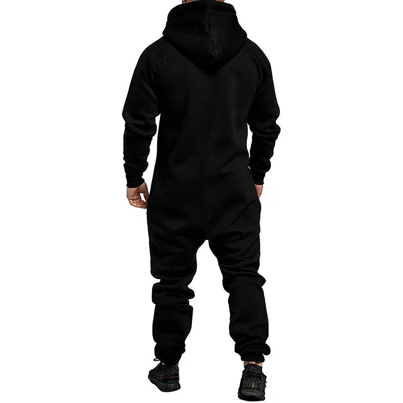 DERICK  - Men’s Zip-Up Hooded Jumpsuit