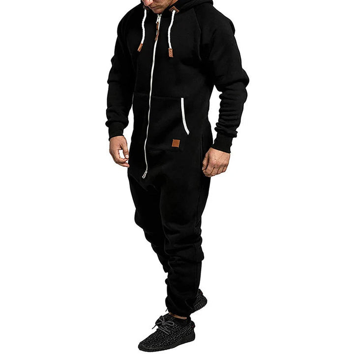 DERICK  - Men’s Zip-Up Hooded Jumpsuit