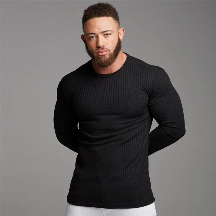 DAN - Men's Ribbed Turtleneck Muscle Tee