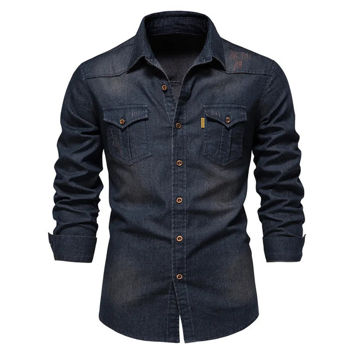 CHASE – Men's Button-Up Denim Shirt
